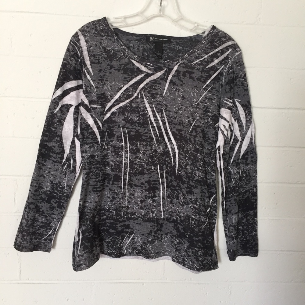 INC Burnout Top Long Sleeve M